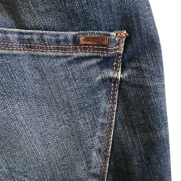 White House Black Market The Skimmer Lace Up Ankle Jeans Size 4 Dark Wash - Picture 3 of 14